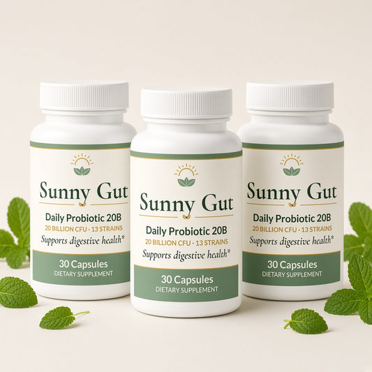 Sunny Gut Daily Probiotic 20B, 6 Bottles