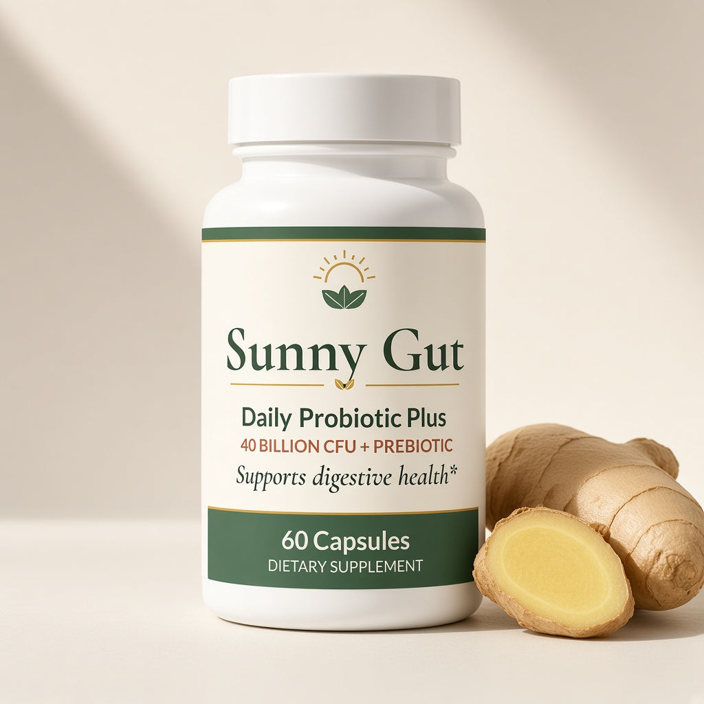 Sunny Gut Daily Probiotic Plus 40B, 3 Bottles